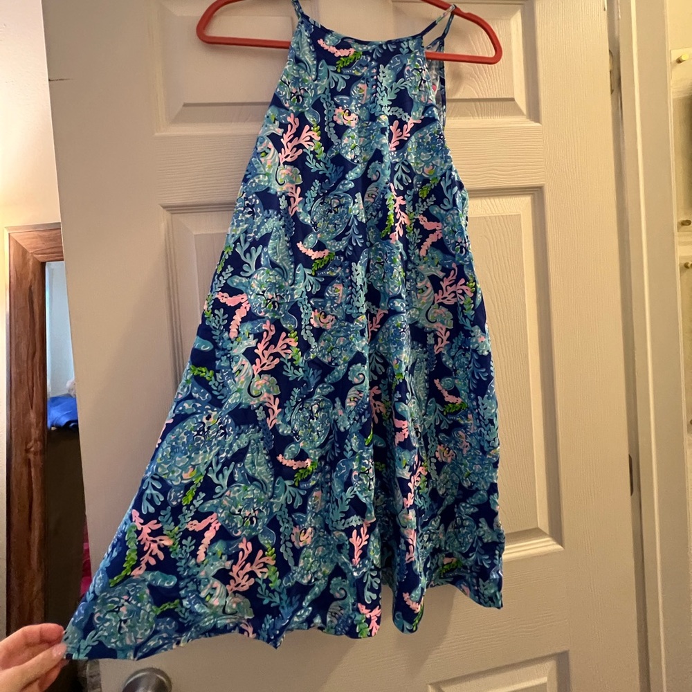 Neck tie lily dress